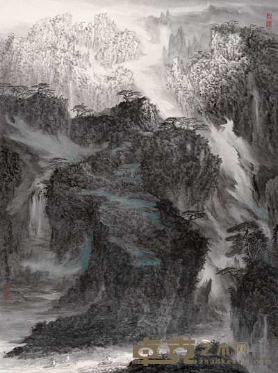管苠棡 2004年作 昨夜潇潇雨 镜心 92×68cm